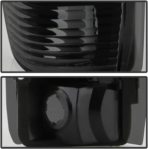 ACANII - For 1987-1996 Ford Bronco F150 F250 F350 Pickup Truck Black Smoked Tail Lights Brake Lamps Pair Set Left+Right, Cyber Black V2 in Kuwait
