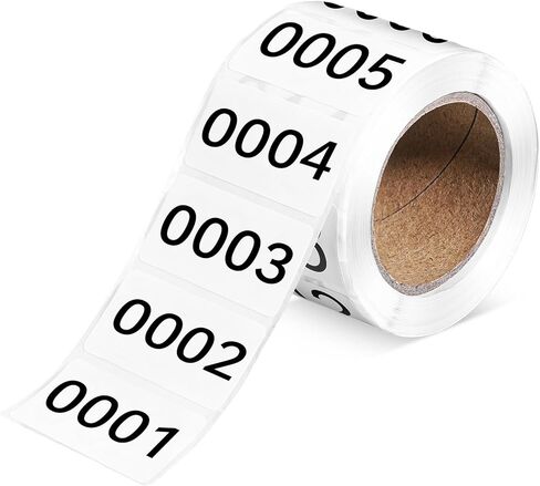 Consecutively Numbered Labels Number Roll Stickers 1-1000 Inventory Self-Adhesive Labels with Numbers Moving Box Numbering Label Storage Classification Supplies in Kuwait