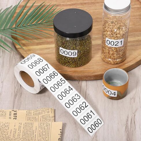 Consecutively Numbered Labels Number Roll Stickers 1-1000 Inventory Self-Adhesive Labels with Numbers Moving Box Numbering Label Storage Classification Supplies in Kuwait