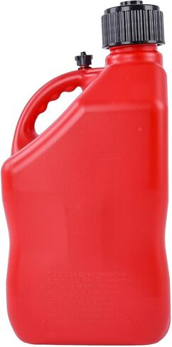 JEGS Square Red Jug | 5-Gallon Capacity | Contoured Handle | Exterior Fluid Level Markings | Leak-Free Seal | Unbreakable Cap | Made In USA in Kuwait
