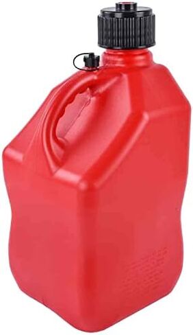 JEGS Square Red Jug | 5-Gallon Capacity | Contoured Handle | Exterior Fluid Level Markings | Leak-Free Seal | Unbreakable Cap | Made In USA in Kuwait