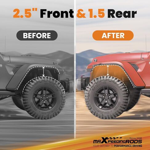 maXpeedingrods 2.5" Front and 1.5" Rear Lift Leveling Kit for Toyota Tacoma 2WD/4WD 2024+, Bolt-On Strut Spacers in Kuwait