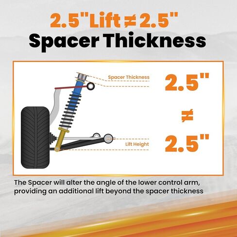 maXpeedingrods 2.5" Front and 1.5" Rear Lift Leveling Kit for Toyota Tacoma 2WD/4WD 2024+, Bolt-On Strut Spacers in Kuwait