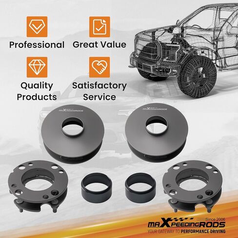 maXpeedingrods 2.5" Front and 1.5" Rear Lift Leveling Kit for Toyota Tacoma 2WD/4WD 2024+, Bolt-On Strut Spacers in Kuwait