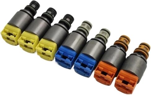 6HP19 6HP21 6HP26 الملف اللولبي عدة صمام الملف اللولبي ناقل الحركة 7 قطعة 068298044 متوافق مع BMW 128i X3 X5 X4 Audi S4-S8 A4 ASD(6HP21 28) in Kuwait