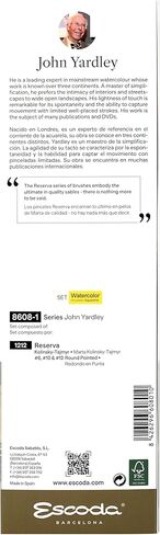 Escoda | Watercolour | Artist Set John Yardley | Size 6,10,12 | 3 Brushes | Kolinsky-Tajmyr Sable Hair | Round Pointed | for Landscapes in Kuwait