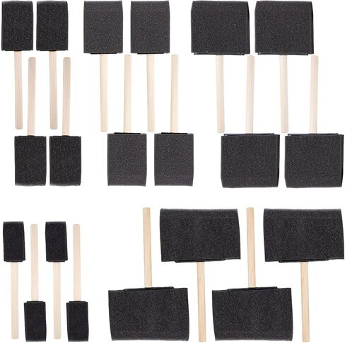 20 Pack Foam Paint Brushes Foam Brushes with Wooden Handle for Painting Staining DIY Craft (5 Size) in Saudi Arabia