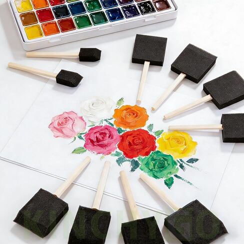20 Pack Foam Paint Brushes Foam Brushes with Wooden Handle for Painting Staining DIY Craft (5 Size) in Saudi Arabia