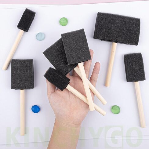 20 Pack Foam Paint Brushes Foam Brushes with Wooden Handle for Painting Staining DIY Craft (5 Size) in Saudi Arabia
