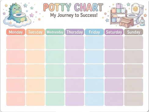 22Pcs Potty Training Chart, 8 Pack Weekly Potty Chart with 8 Reward Stickers Sheets,1000+Poop and Pee Stickers, Toilet Training Chart Set for Potty Success, Kids Potty Training Supplies in Saudi Arabia