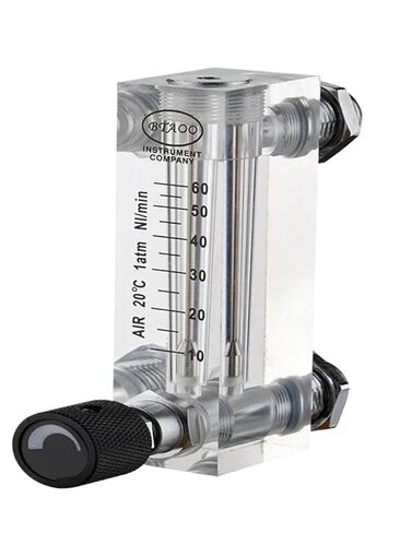 مقياس التدفق 1/4 بوصة BSPT Femael 6-1000ml 0.1-100L لكل دقيقة LZM-6T مقياس تدفق الهواء السائل والماء الأكريليك مع صمام التحكم (الغاز، 10-70 LPM) in Kuwait