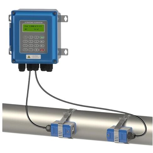 Digital Ultrasonic Water Flowmeter Wall Mounted Clamp On TM-1 Transducer DN50mm-700 TUF-2000B RS485 Interface IP67 Protection(SD Storage TM-1) in Kuwait