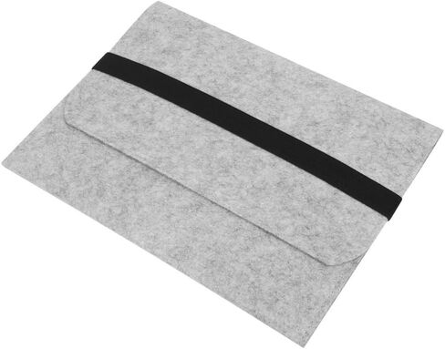 12inch Chemical Fiber Felt Laptop Sleeve Leak-Proof Gray Design Portable Handbag with Multi-Zone Internal Space in Kuwait