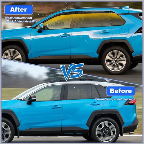 Tape-On Window Visors Rain Guards for Toyota Rav4 2019-2025, Window Deflectors, Reduce Wind Noise & Weather Protectionr for Toyota Rav4 Accessories (6 PCS) in Kuwait