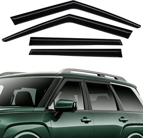 Rain Guards Compatible with Hyundai Palisade 2026, Tape-on Durable Side Window Sun Wind Deflectors, 2026 Palisade Rain Guard Black 4 PCS in Saudi Arabia