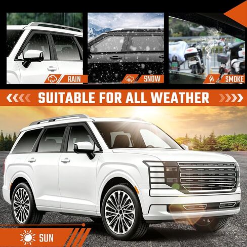 Rain Guards Compatible with Hyundai Palisade 2026, Tape-on Durable Side Window Sun Wind Deflectors, 2026 Palisade Rain Guard Black 4 PCS in Saudi Arabia