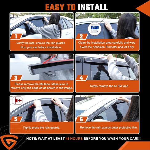 Rain Guards Compatible with Hyundai Palisade 2026, Tape-on Durable Side Window Sun Wind Deflectors, 2026 Palisade Rain Guard Black 4 PCS in Saudi Arabia