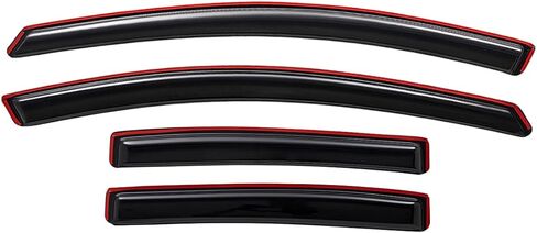 Lightronic Extra Durable Clip-on in-Channel Auto Vent Window Visors, Fits 2014-2018 Mazda 3 Sedan & Hatchback, UV Protection Rain Guards, Original Wind Deflectors, Dark Smoke, 4-Pcs in Kuwait