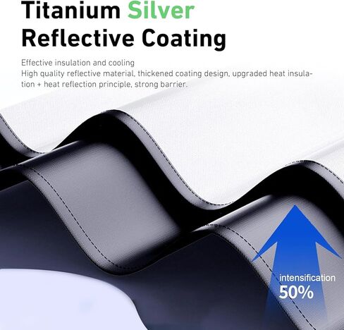 WZP Car Windshield Sun Shade, Thickened Reflective Windshield Sunshade, Foldable Sun Shield with Storage Bag, Universal Car Interior Accessories for Cars, Trucks, SUVs (55.12" × 27.5") in Saudi Arabia