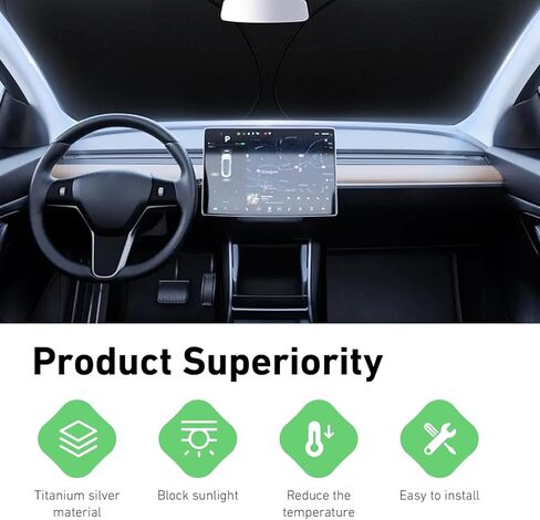 WZP Car Windshield Sun Shade, Thickened Reflective Windshield Sunshade, Foldable Sun Shield with Storage Bag, Universal Car Interior Accessories for Cars, Trucks, SUVs (55.12" × 27.5") in Saudi Arabia