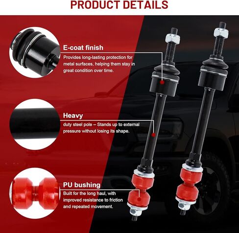 55398938AC طقم وصلة نهاية قضيب التأرجح الأمامي والخلفي متوافق مع 2009-2018 Ram 1500 4WD 2019-2022 Ram 1500 Classic 4WD يستبدل 55398938AB in Kuwait