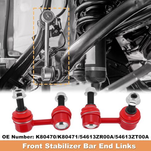 No.K80470/K80471 2 قطعة مجموعة أدوات وصلة تثبيت أمامية Sway Bar مع البطانات لنيسان Xterra Pathfinder Frontier 2005-2019 لسوزوكي خط الاستواء 2009-2012 استبدال 54613ZR00A in Kuwait
