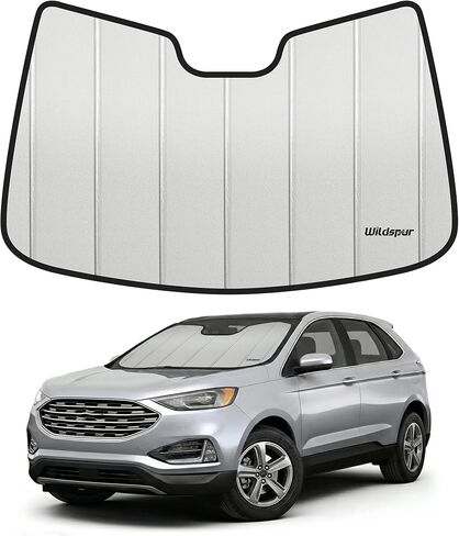 Custom Fit 2015-2024 Edge Windshield Sun Shade for Ford Edge 2015 2016 2017 2018 2019 2020 2021 2022 2023 2024 - Upgraded 6-Layer Triple Laminate Core Front Window Shade with Storage Bag in Saudi Arabia