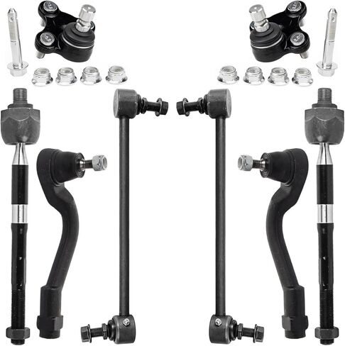 Detroit Axle - AWD 8pc Front Suspension Kit for 2017-2019 Kia Sportage 2016-2018 Hyundai Tucson, 2 Sway Bar Links 4 Inner Outer Tie Rod End Links 2 Lower Ball Joints Replacement in Kuwait