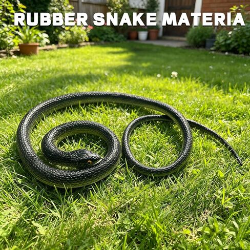 LRCXL 3 Pack Rubber Snakes Fake Snake, Realistic Large Snakes Toy Keep Birds Away, Fake Black Mamba Toy (47" & 31.5") Scare Squirrels, Mice, Pranks Halloween Decoration Props in Saudi Arabia