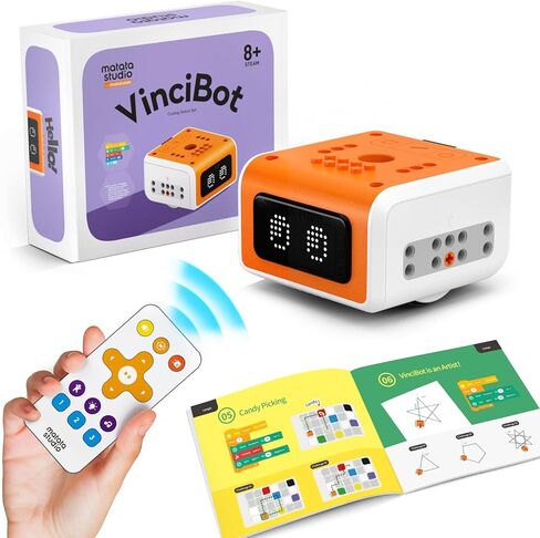 VinciBot STEM Robotics for Kids Ages 8-12, Scratch&Python Programmable Robot with AI Function for Teens School Grade 3-7, Educational Coding Robot Kit for Boys & Girls, Ages 8+ in Saudi Arabia
