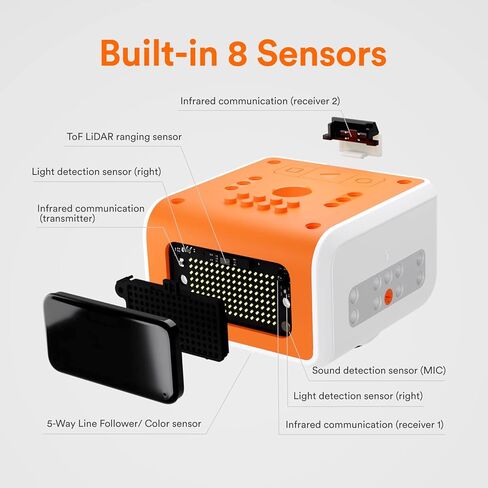 VinciBot STEM Robotics for Kids Ages 8-12, Scratch&Python Programmable Robot with AI Function for Teens School Grade 3-7, Educational Coding Robot Kit for Boys & Girls, Ages 8+ in Saudi Arabia