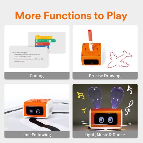 VinciBot STEM Robotics for Kids Ages 8-12, Scratch&Python Programmable Robot with AI Function for Teens School Grade 3-7, Educational Coding Robot Kit for Boys & Girls, Ages 8+ in Saudi Arabia