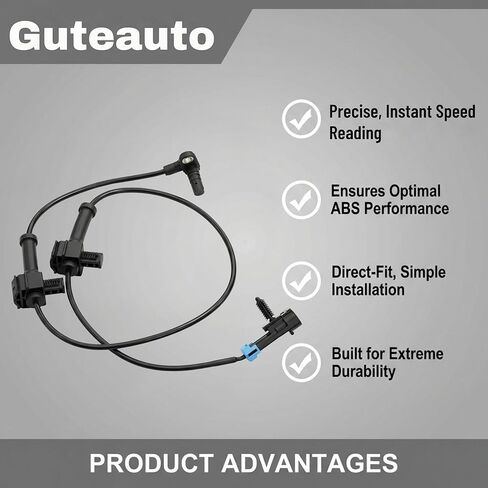 Rear ABS Wheel Speed Sensor Compatible with Hummer H3 2006-2010 H3T 2009-2010 Rear Left or Right | Replace OE 15862988 | Anti Lock Brake Wheel Speed Sensor | 1 Pack in Kuwait