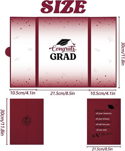 Vlipoeasn Maroon 2026 Graduation Guest Book Alternative, Class of 2026 Graduation Party Decorations, Burgundy Graduation Signature Book for College High School, Unique Graduation Gifts for Friends in Kuwait