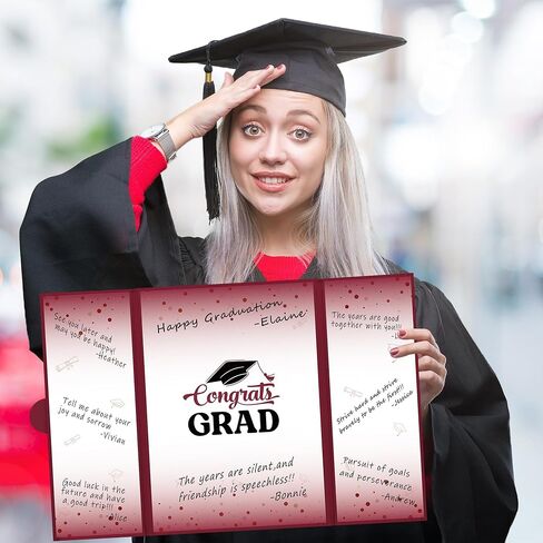 Vlipoeasn Maroon 2026 Graduation Guest Book Alternative, Class of 2026 Graduation Party Decorations, Burgundy Graduation Signature Book for College High School, Unique Graduation Gifts for Friends in Kuwait