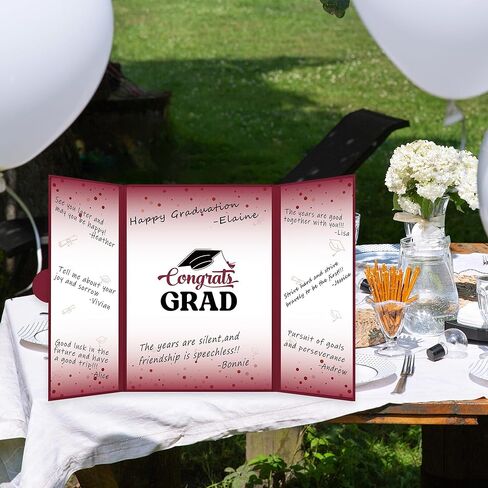 Vlipoeasn Maroon 2026 Graduation Guest Book Alternative, Class of 2026 Graduation Party Decorations, Burgundy Graduation Signature Book for College High School, Unique Graduation Gifts for Friends in Kuwait