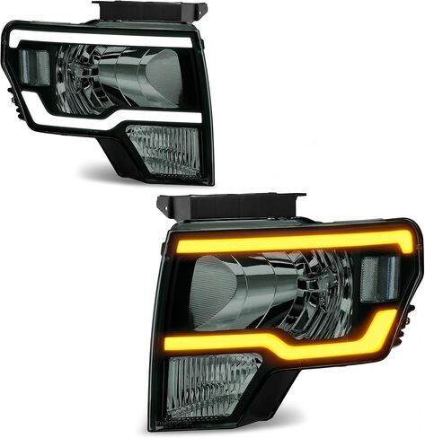 AUTOSAVER88 LED DRL Headlight Assembly kit Compatible with 2014-2016 Nissan Rogue Headlamp Replacement Clear Lens Black Housing Amber Reflector in Kuwait