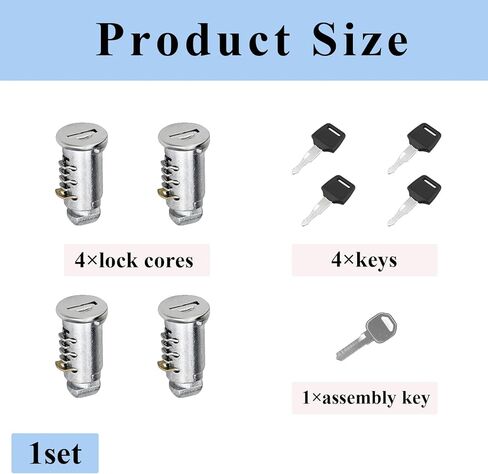 4 Pack Lock Cores Compatible with Thule One-Key System Lock Cylinders,Replacement Key Cylinder for Bike Rack Roof Cargo Roof Rack Towers Ski Rack Accessories in Saudi Arabia