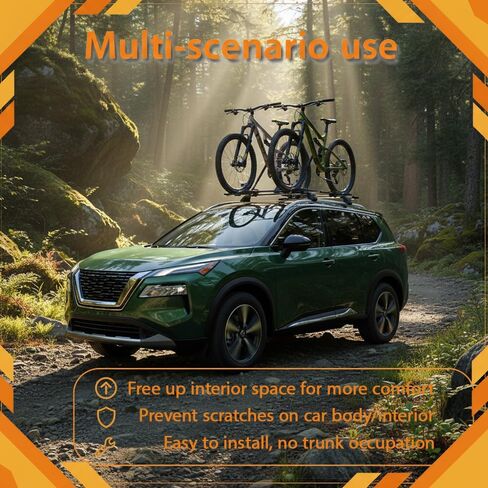 US Stock Silver Roof Rack Cross Bars Fits for Rogue 2021-2026 The roof bar can only be Used if The car is Equipped with Luggage Rack Upright Poles When Purchased in Saudi Arabia