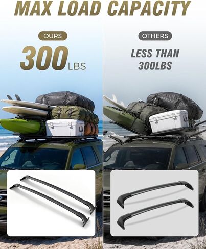 300lbs Roof Rack Cross Bars for Ford Expedition/Max 2018-2026 & for Lincoln Navigator 2018-2024 (not for 2025),Aluminum Rooftop Crossbars Cargo Carrier Luggage Kayak Bike Snowboard in Saudi Arabia