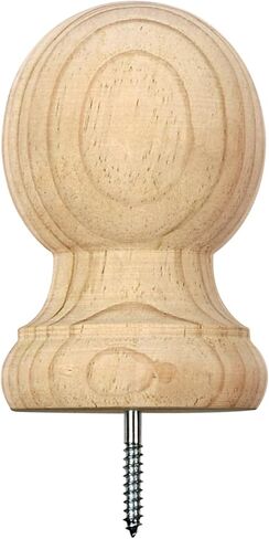WADDELL Acorn Post Top 4"H w/Pre-Installed Screw | Pressure Treated Weather Resistant Unfinished Pine Wood Post Topper | DIY Outdoor Decor Accessories for Porch, Deck, Fence, Mailbox, Lamp in Saudi Arabia