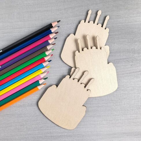 30 Pack 4 Inch Wood Birthday Cake Cutouts Unfinished Wood Cake Crafts Wooden Hanging Ornaments DIY Birthday Cake Craft Gift Tags in Kuwait