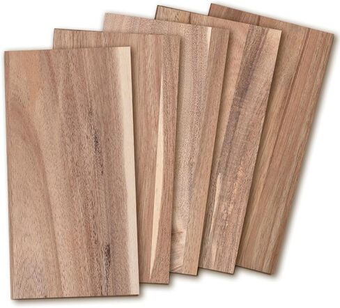 Acacia Wood Sheets 4x8 inch, 1/8" Thick Lumber Board Solid Panel Veneer Plank for Crafts - Pack of 5 by Craftiff in Kuwait