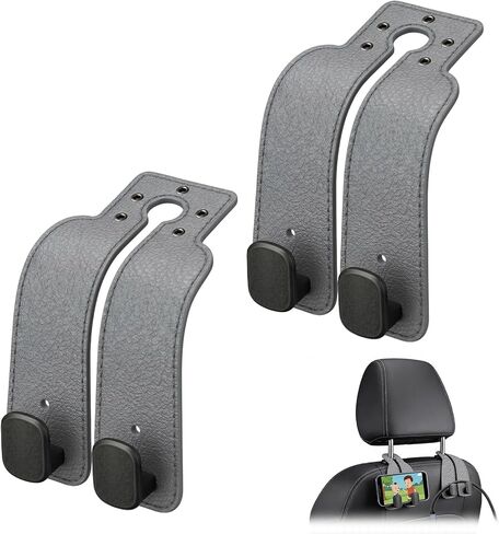 2 Pack Car Seat Back Double Hook, Headrest Hooks for Car, 2026 New Car Seat Back Organizer Storage Hook for Handbag, Purse, Coat Bags, and Accessories in Kuwait