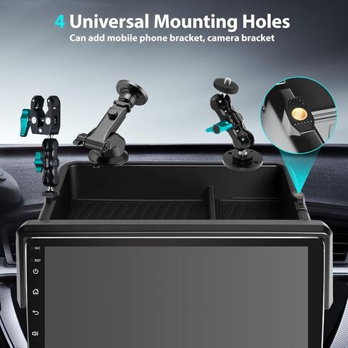 AZEAM Dashboard Behind Screen Storage Box (14 Inch Screen Only) for 2024 2025 2026 Toyota Tacoma & 2025 2026 4Runner Accessories, Center Console Organizer Tray with Anti-Slid Silicone Pad in Saudi Arabia