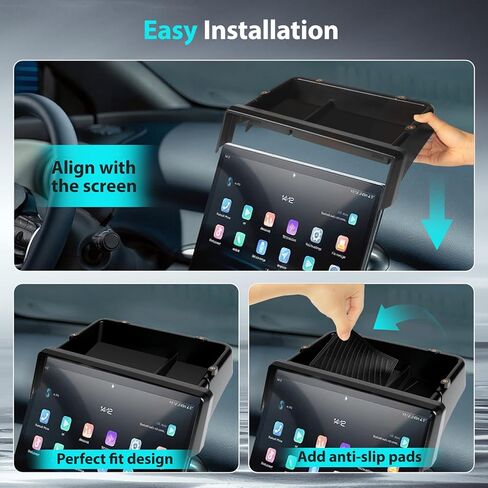 AZEAM Dashboard Behind Screen Storage Box (14 Inch Screen Only) for 2024 2025 2026 Toyota Tacoma & 2025 2026 4Runner Accessories, Center Console Organizer Tray with Anti-Slid Silicone Pad in Saudi Arabia