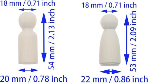 10 PCS Wooden People Pegs Unfinished Wood Figures Bodies for Handicrafts and DIY Arts in Kuwait