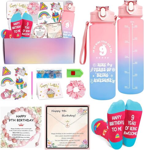 Juesly Gifts for 9 Year Old Girl, 9 Year Old Girl Birthday Gifts for Daughter, Granddaughter, Niece, 9th Birthday Gift for Girls Ideas in Kuwait
