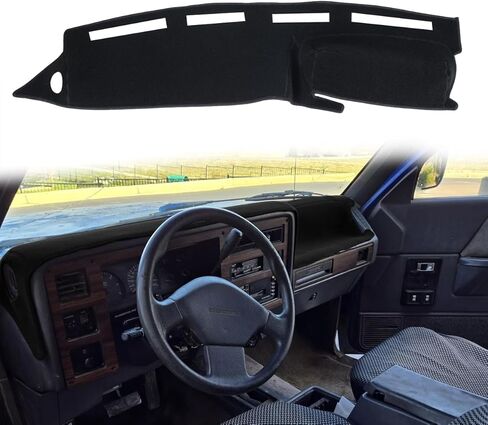 Dashboard Cover Custom Fit for 1987 1988 1989 1990 1991 1992 1993 1994 1995 1996 Dodge Dakota, Dash Cover Mat Pad Carpet Protector (Black) in Saudi Arabia