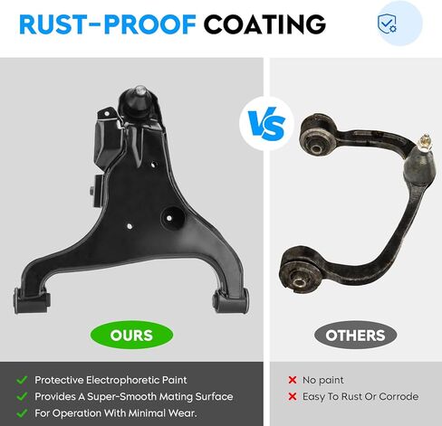 8 PCS Front Upper & Lower Control Arm w/Ball Joint for 04-10 Infiniti QX56, 04-15 Nissan Pathfinder Armada Titan, Outer Tie Rods End + Sway Bars Suspension Kit K620650 K620649 K620512 in Kuwait